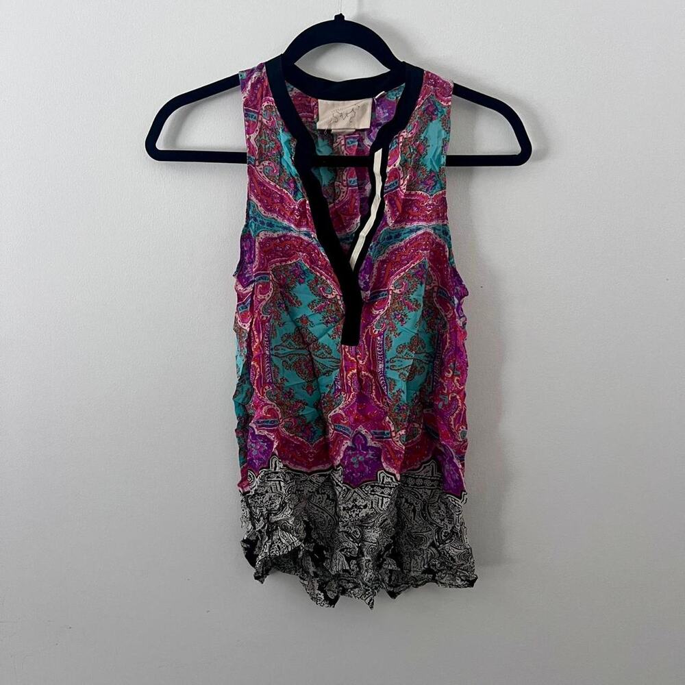 Paisley tank top multicoloured paisley